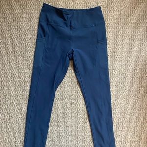 Blue Leggings | Athletic Womens Trendy Summer Workout Stretchy Lightweight Y2K